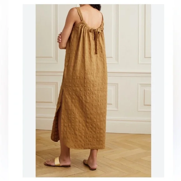 Mara Hoffman Swim Lexi Woven Cotton Midi Dress Trench Tan Brown Size Small - Picture 4 of 14
